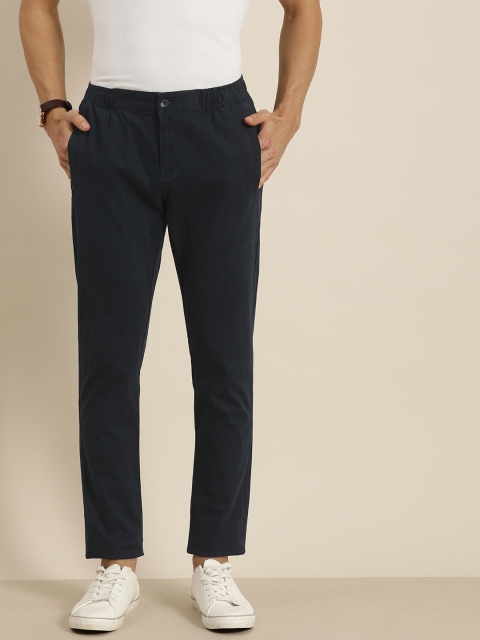 

INVICTUS Men Navy Blue Regular Fit Solid Chinos