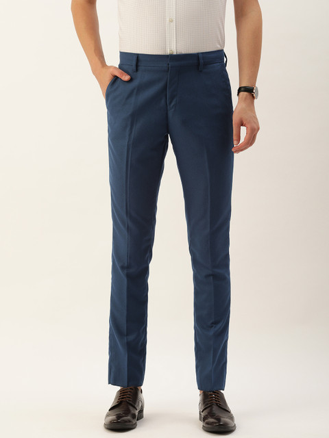 

INVICTUS Men Blue Slim Fit Regular Trousers