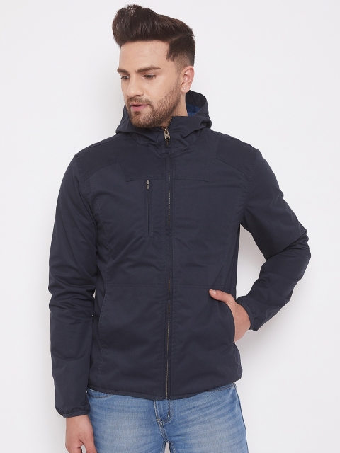 

JUMP USA Men Navy Blue Solid Water Resistant Tailored Jacket