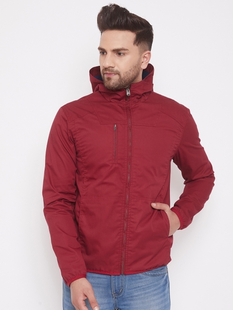 

JUMP USA Men Red Solid Water Resistant Tailored Jacket