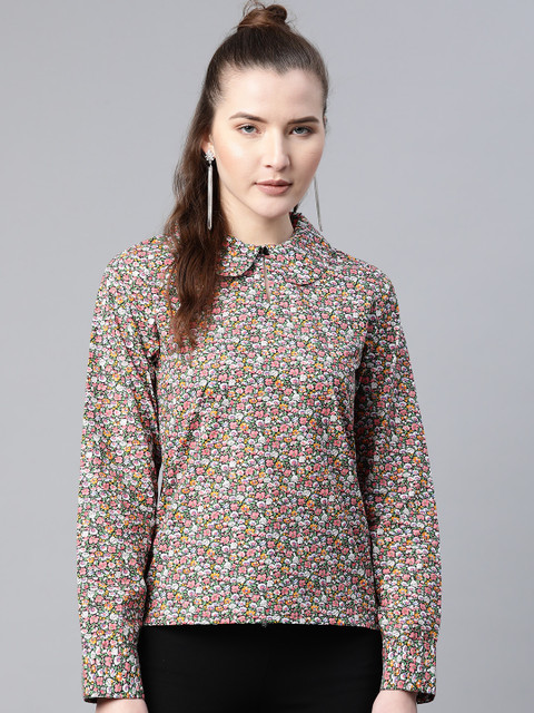 

Popnetic Women Multicoloured Floral Print Top, Multi