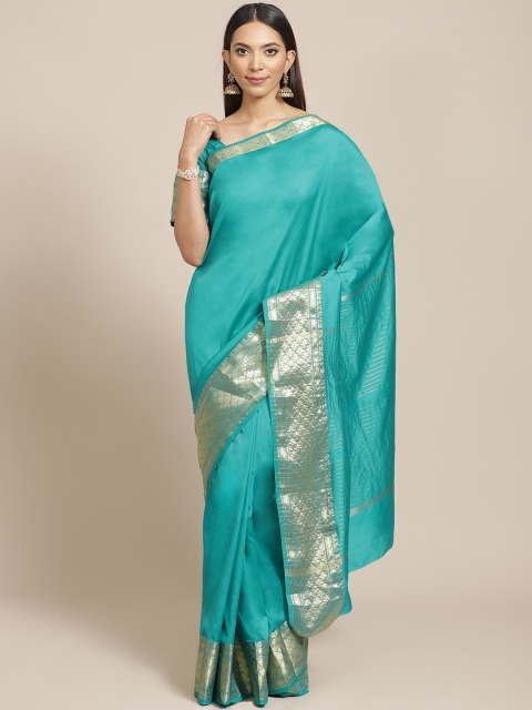 

Libas Blue Solid Saree