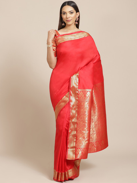 

Libas Red Solid Saree
