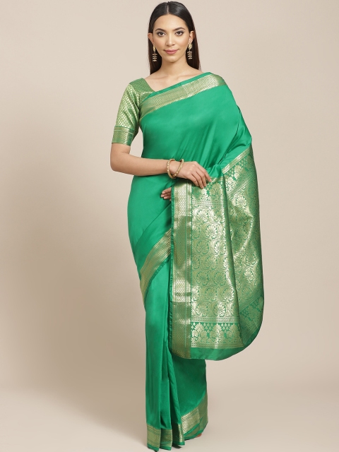 

Libas Green Solid Saree