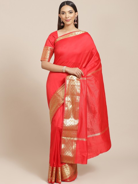 

Libas Red Solid Saree