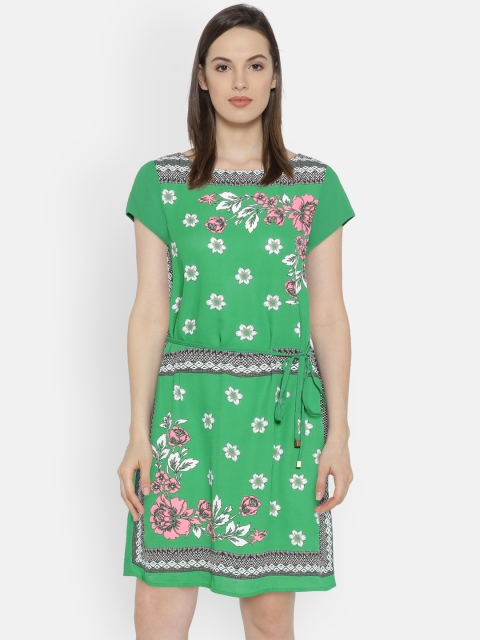 

Vero Moda Green Floral Print Shift Dress