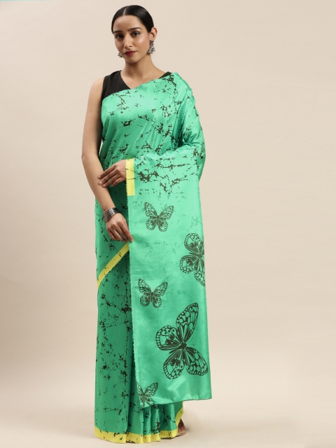 

DIVASTRI Green & Black Printed Saree