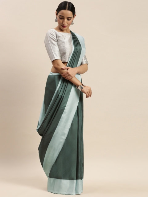 

DIVASTRI Blue Solid Silk Saree