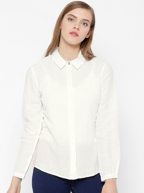 

Vero Moda White Linen Smart Casual Shirt