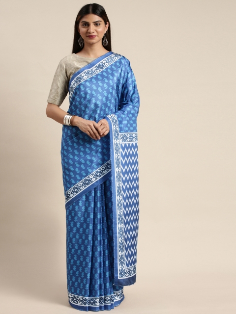 

DIVASTRI Blue Digital Printed Saree