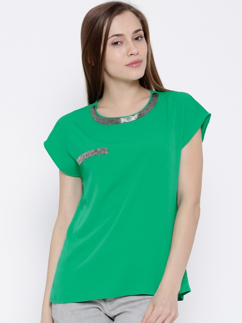 

Vero Moda Green Beaded Detail Top