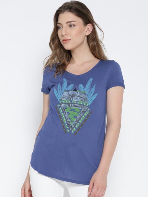

Vero Moda Blue Printed Top