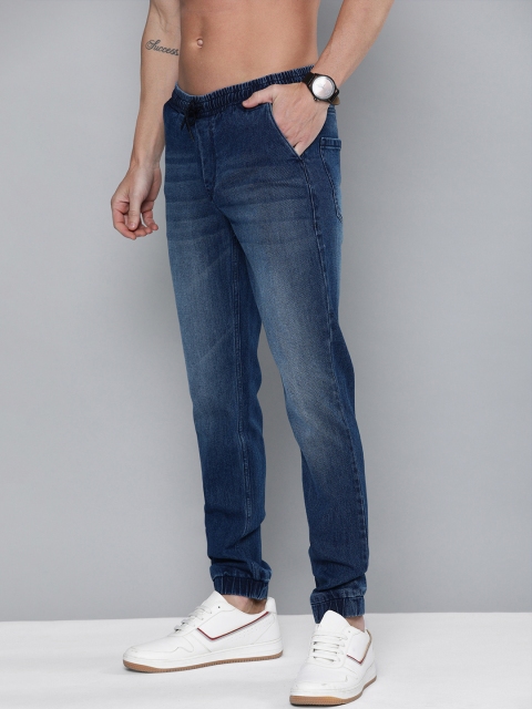 

Harvard Men Blue Jogger Mid-Rise Clean Look Stretchable Jeans
