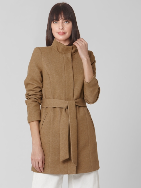 

Vero Moda Women Camel Brown Solid Longline Tailored Jacket