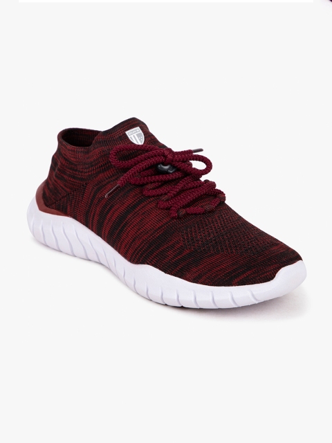 

Duke Men Maroon & Black Textile Sports Shoes