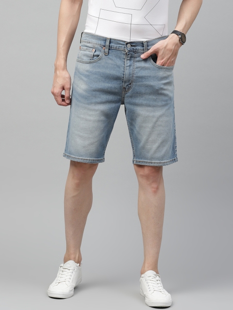 

Levis Men Blue Solid Regular Fit Sustainable Denim Shorts