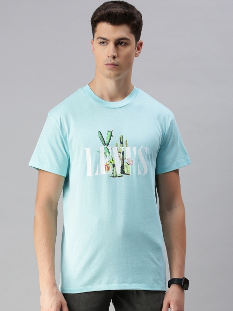 

Levis Men Blue Printed Round Neck Pure Cotton T-shirt