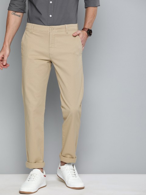 

Levis Men Khaki Slim Fit Self Design Chinos