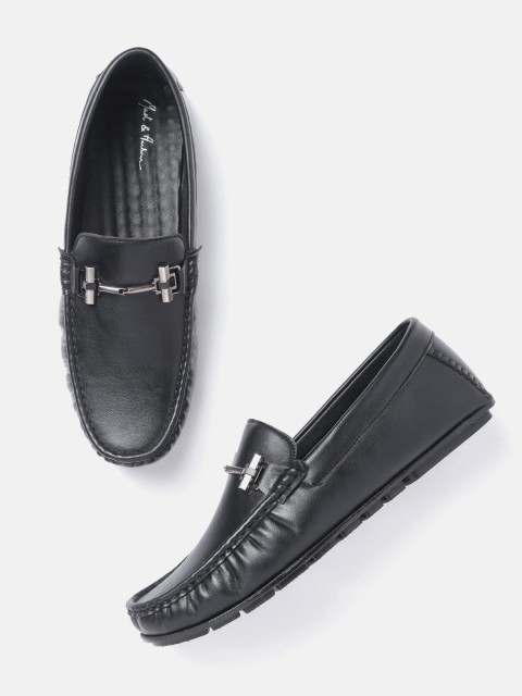 

Mast & Harbour Men Solid Horsebit Loafers, Black