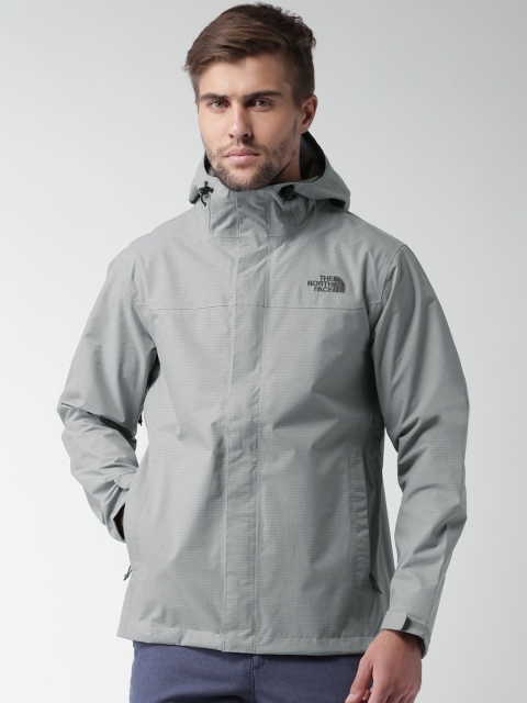 

The North Face Grey Checked Relaxed Fit Venture Hooded Jacket