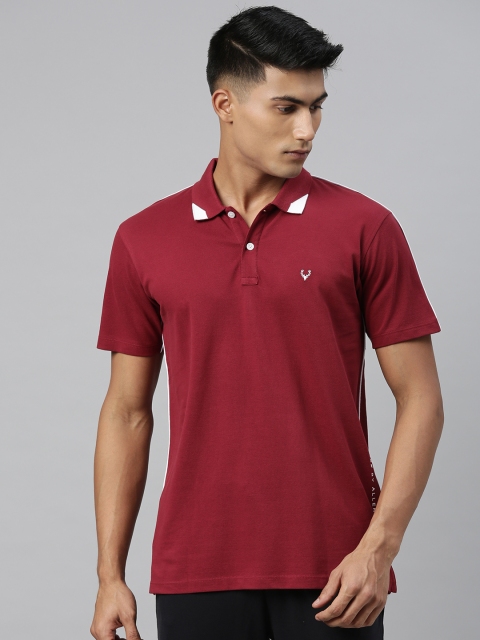 

Allen Solly Tribe Men Maroon Solid Polo Collar T-shirt