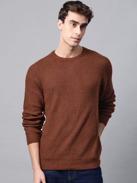 

Marks & Spencer Men Brown Solid Pullover