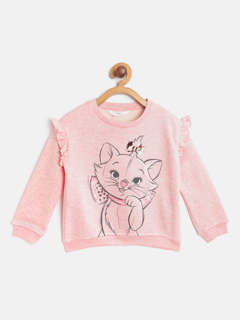 

Marks & Spencer Girls Pink & Black Marie Print Sweatshirt with Sequinned Detail