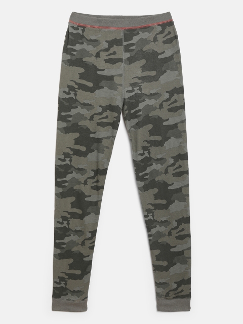 

Marks & Spencer Boys Olive Green Camouflage Print Thermal Bottoms