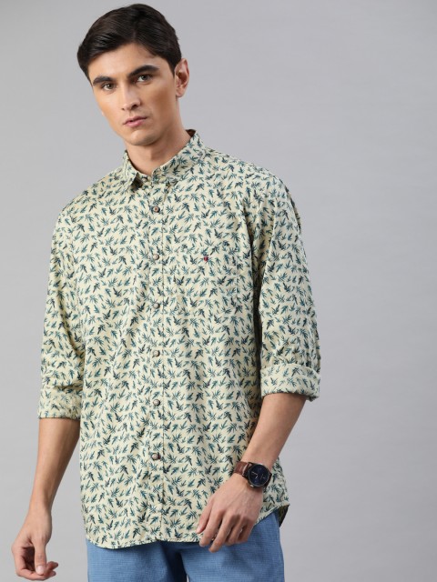 

Louis Philippe Sport Men Beige & Green Slim Fit Printed Casual Shirt