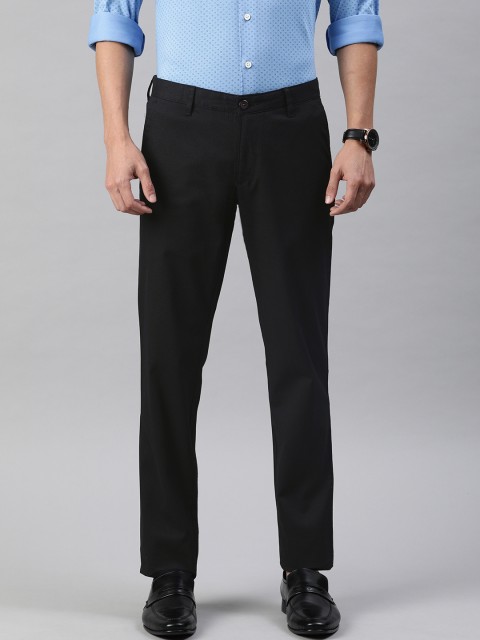 

Louis Philippe Sport Men Black Slim Fit Self Design Regular Trousers