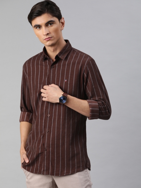 

Louis Philippe Sport Men Brown Slim Fit Striped Casual Shirt