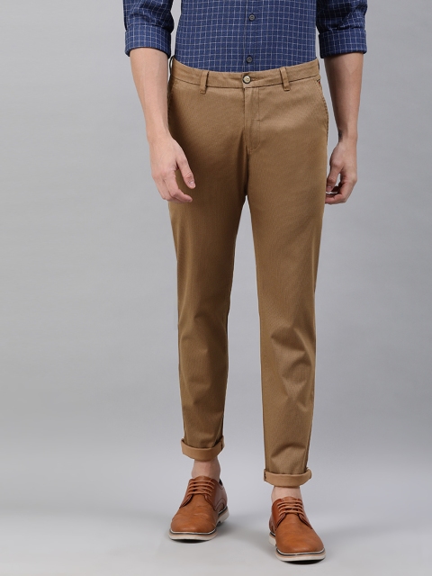 

Louis Philippe Sport Men Khaki Tapered Fit Self Design Regular Trousers