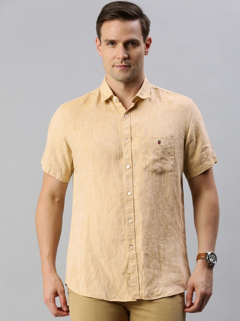 

Louis Philippe Sport Men Beige Slim Fit Solid Casual Linen Shirt
