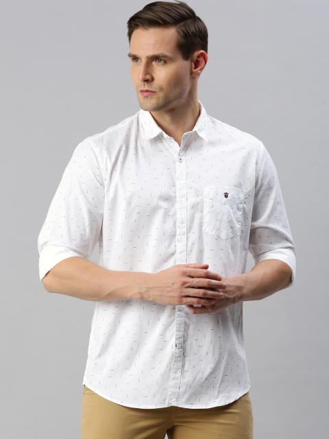 

Louis Philippe Sport Men White Slim Fit Printed Casual Shirt