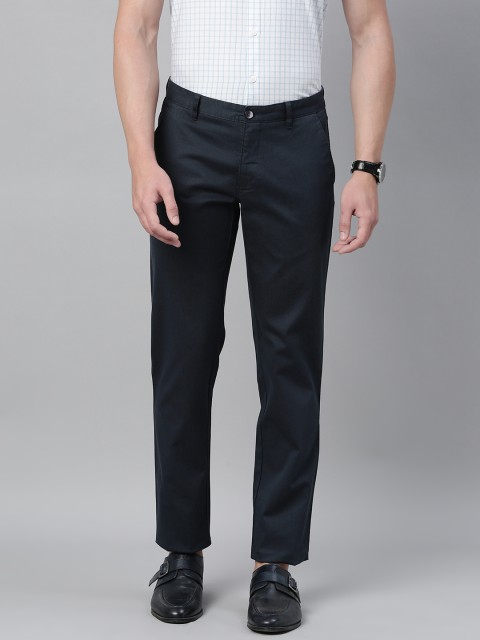 

Louis Philippe Sport Men Navy Blue Slim Fit Solid Smart Casual Trousers