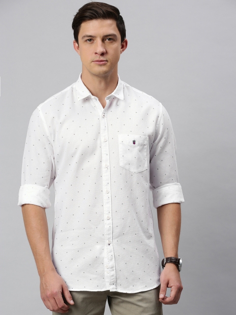 

Louis Philippe Sport Men White Slim Fit Printed Casual Shirt