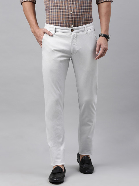 

Louis Philippe Sport Men Grey Slim Fit Self Design Regular Trousers