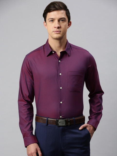 

Louis Philippe Men Purple Regular Fit Self Design Formal Shirt