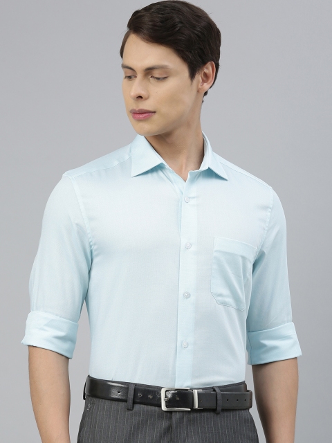 

Louis Philippe Men Blue Classic Regular Fit Self Design Formal Shirt