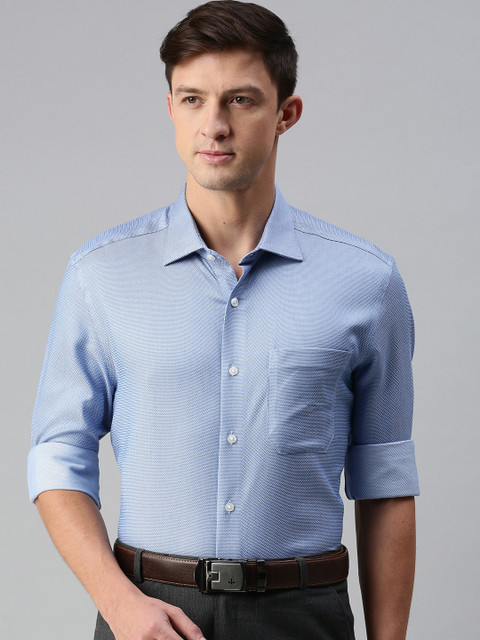 

Louis Philippe Men Blue Classic Formal Shirt