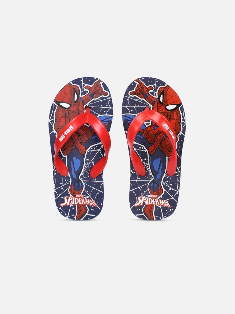 

Kids Ville Boys Navy Blue & Red Spiderman Printed Thong Flip-Flops