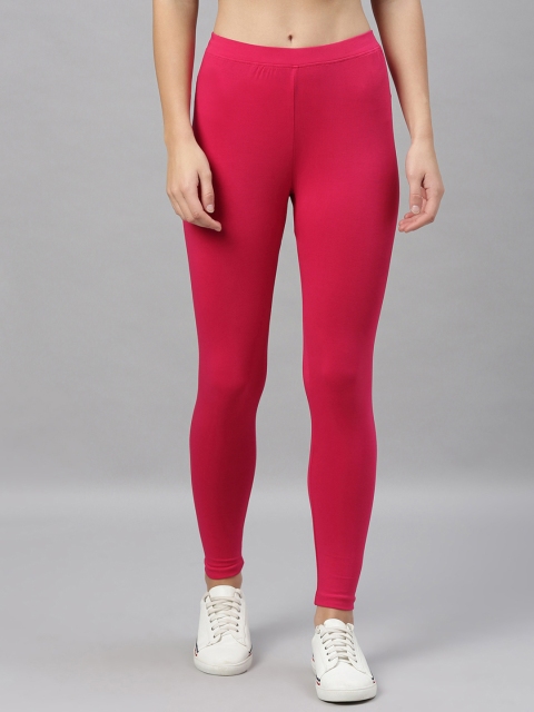 

Kryptic Women Pink Solid Ankle-Length Leggings