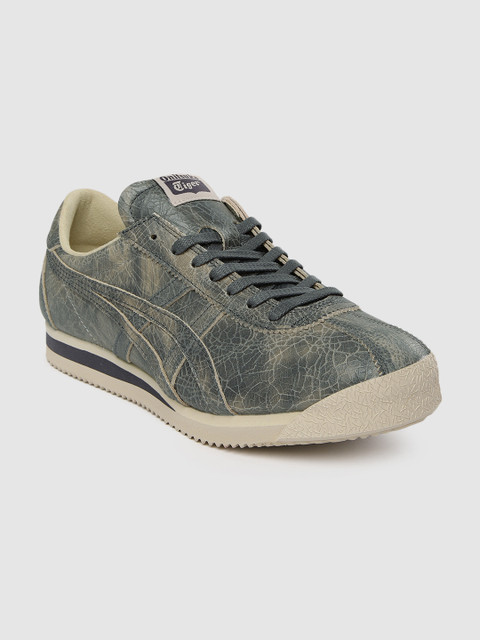 

Onitsuka Tiger Unisex Grey Corsair Printed Crackling Leather Sneakers