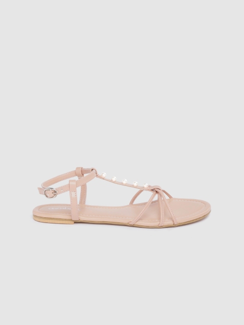 

DressBerry Women Peach-Coloured Embellished Open Toe Flats