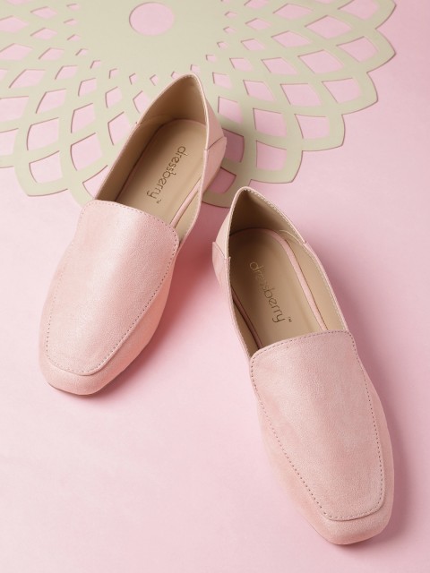 

DressBerry Women Pink Solid Slip-Ons