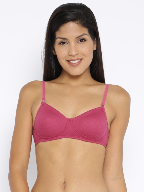 

Enamor Dailies Pink Medium Coverage Non-Padded Wirefree Basic T-Shirt Bra A062
