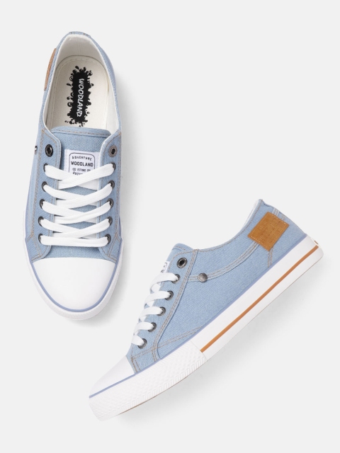 

Woodland Men Blue Solid Denim Sneakers