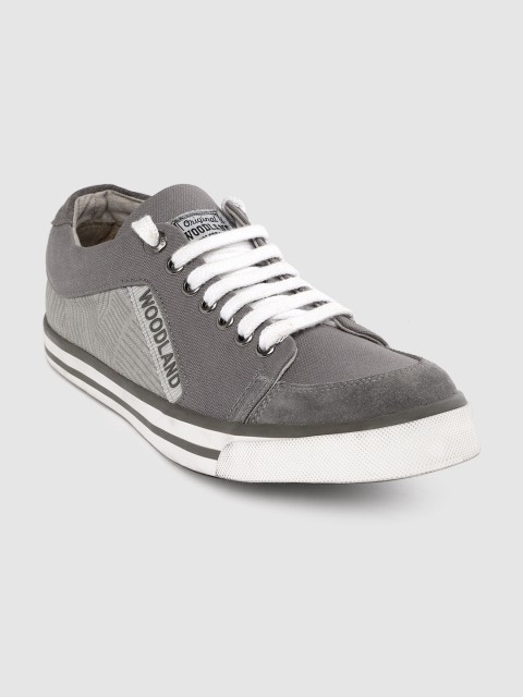 

Woodland Men Charcoal Grey Printed Sneakers