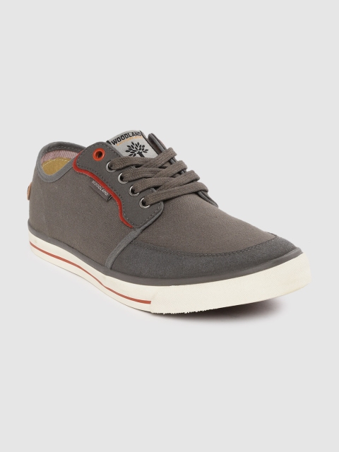 

Woodland Men Charcoal Grey Solid Sneakers