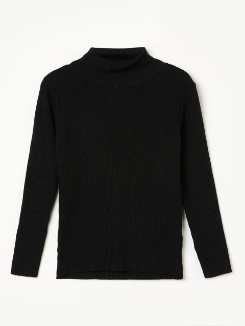 

Fame Forever by Lifestyle Girls Black Ribbed Pullover Sweater